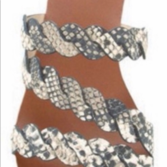 NEW IN BOXSnake Print Braided faux leather sandals - Picture 7 of 8